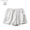 Shorts pour femmes shorts en lin en coton Femmes basiques mini-hommes mens trafic fashion hauteur bottoir pour les filles TN Summer Plus taille h240424