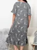 Plus Size Dresses Dress Knee Length Cartoon Style For Home And Casual Wear Can Be Worn Externally. 1-5XL 2024 Dre