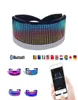 Originele app -besturingselement Cyberpunk LED Smart -bril Multicolored For Party Light Up Diy Message Image Magic Bluetooth Glowling Glasse7666206