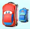 Bagaglio da 18 pollici Valuto per bambini Viaggio 3D auto per bambini Bagagli Red Trolley Case Sets Set Child School Bags Toys Storage Box