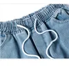 Heren jeans lente herfst blauw casual elastische taille rechte denim broek dagelijkse jean broek