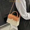 Trendy Designer Woven Handbags and Purses Women Shoulder Crossbody Bags Beach Straw Messenger Bags High Quality 240422