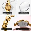 Montre-bracelets Olevs Tungsten Steel Quartz Watch For Women Rhombic Mirror STAPHOPHOP LUXURIE MARKE ELEGANT LEGANT LEGANT DAMES BRACELET WEST SETR 240423