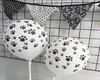 Black Dog Paws Ballonneen Latex Ball Bare Footprint Dot Printed Thicken Air Balloons Födelsedagsfest Dekorationer levererar barn Toy8807864