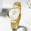 Wristwatches CURREN Fashion Watch for Women Luxury Quartz Gold Elegant Bracelet Wristwatch Female Clock Ladies Dress Stainless Steel 240423