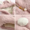 Coats Cute Rabbit Plush Baby Girls Vest Coat Spring Autumn Newborn Baby Jacket Sleeveless Hooded Children Outwear Toddler Girl Clothes