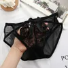 Dames slipjes mode sexy zwart kanten uit holte uit vrouwen lage taille dunne mesh naadloze slips katoen kruis lingerie
