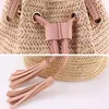 Sacs à bandoulières -2 PCS Messer Sac dames tissus Summer plage de plage Crossbody Femme sac à main Pink White