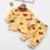 Conjuntos niños Pajamas Invierno Invierno ropa Juntos de vellón de vellón cálido para niños espesas a las niñas bebés ropa de dormir para bebés