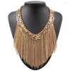 Necklace Earrings Set Arrival Fashion Brand Elegant Choker Jewelry For Women Chain Tassel Pendant Chunky Luxury Statement