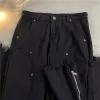 Broek 2023 y2k streetwear enkel ritssluiting zwarte vracht jeans broek voor mannen hiphop recht Koreaanse casual lange broek pantaloni uomo
