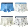 Biancheria intima 4pcs/lot kids boys set mutandine set di mutande di cotone morbido da uomo boxer pantaloncini da boxer