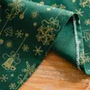 Tafelkleed Japan stijl linnen katoen kerstfeest tafelkleed cover ronde groene bronzing gouden eethuisdecoratie