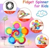 Dekompresyjne zabawki barwnik prosty fidget spinner pops push push push bąbelek rąk rąk dla ADHD lęk stresu Odprężanie sensoryczne dla dzieci D240424