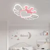 Lustres les lampes de lustre à LED moderne pour enfant chambre coeur light chambre cuisine éclairage intérieur rose disposition