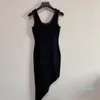 Vestido de vestido de primavera de vestido de verão o mesmo estilo império mangas tira de costas vestido feminino