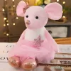 Cushions Lovely Ballet Mouse Plush Toys Soft Stuffed Cute Dressing Mouse Animal Dolls Ballet Moues Plush Pillow Birthday Gifts For Girls
