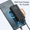 Carders Power Bank 30000MAH 66W Super Fast Fasting Overse Battey Charger для Huawei Mate40 P50 iPhone 14 13 xiaomi Portable Powerbank