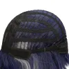 Wigs Lemail парик Синтетические волосы Genshin Impact Kujyo Sara Cosplay Wig 35 -см. Короткие синие парики парики для женщин для женщин с термостойким париком