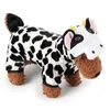 Costume de vêtements pour chiens tenue de vache d'hiver Vêtements chauds