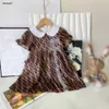 Luksusowa spódnica dla niemowląt kolorowy wzór drukowania sukienki księżniczki Rozmiar 90-140 cm Designer Designer Ubrania letnie dziewczyny