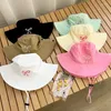 Bérets Color Match Bow Bucket Hat Femmes coréen Réglable Bowknot Fisherman's Outdoor Travel Sports Randonnée Sunshase UV Bows Sun Cap