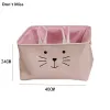 Baskets Cute Pink Folding Laundry Basket For Kids Toy Book Storage Basket Sundries Clothes Organizer Storage Box Home Container Barrels