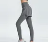 AL-175 Kobiet Joga Fake dwa spodnie brzucha Sports Sports Sports Pantness