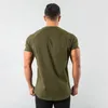 أزياء السهل قمم Tees Fitness Mens T Shirt Shirt Shirt Sleeve Muscle Joggers Bodybuilding Tshirt Male Gym Clother Slim Fit Dirt 240423