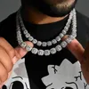 Männer 1m Hip Hop Big Crystal Tennis Kette Halskette für Frauen Luxus Bling Square Choker Punk Fashion Schmuck 220813255v