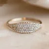 Wedding Rings Sparkling Cubic Zirconia Gold Color Ring Women Temperament Elegant Wedding Engagement Accessories Fashion 2023 Jewelry