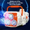 60 trous Bubble Gun LED Light Electric Automatic Rocket Soap Machine Bubble Machine pour les enfants Gift Childrens de mariage en plein air 240417