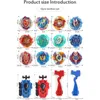 Beyblades Burst Launcher Grip Grip Toy Blade Set Game Box 12 Top Burst Gyro 2 Launcher Подарок на день рождения для мальчика 240422