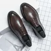 2024 New Driving Men's Leather Business Dress Elegant Gentleman Oxford Shoes Simple British Style Wedding Derby Shoe