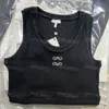 Designer Broidered Knited Vest Women Sports Tanks TEES Summer Summer Style Tricot Vest sans manches