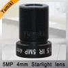 Filters Yumiki M12 CCTV 5MP 4mm Lens F1.5 Focale lengte 4 mm Sensor 1/2.7 "Optische Starlight Scope Asperische lens Starburst