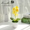 Decorative Flowers 5Heads Artificial Butterfly Orchid Flower Bonsai DIY Arrangement Accessories Home Living Room Decoration Party Supplies