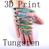 Accessoires 3D -Druck Wolfram -Jig Fischerei Ködersee Meer Fischerei Langes Guss -Mikro -Jigs 10g120g Schnell sinkende leuchtende vertikale Jigging Lure