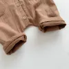 ワンピース男の子のロンパー服夏の新生児ベアオンピースベイビーロンパージャンプスーツガール半袖コットン幼児プレイスーツオーバー