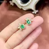 Stud Earrings KJJEAXCMY Boutique Jewelry 925 Sterling Silver Inlaid Natural Emerald Women's Support Detection Luxurious