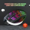 MICE X801 Wireless Charging Gaming Mouse 8Button LED Honeycomb Hollow Ergonomic Design RGB Gaming Mouse met externe ontvanger