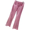 Pink Women Sweat Denim Designers Streetwear Fashion Casual Long-slim Stretch Long Ladies Jean Designer Jeans Womens Sport Pant