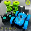 Cars Double rollover RC Stunt car 2.4G while controlling remote control car 360° rotating lights RC Drift car Children boys gift toys