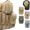 Bags 1000D Camo Tactical Running Bag Sports Phone Bag Waist Pocket Double Layer Molle Accessory Power Bank Bag Wallet Pack