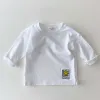 トップス9297韓国語の赤ちゃんTシャツシンプルな笑顔のカジュアルTシャツ秋冬2021年のボーイズボトムシャツ03年ガールズTシャツ