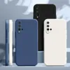 Mobiltelefonfodral telefonfodral för huawei nova 5 5i pro 5z 5t 5e fyrkantig flytande silikon nova5 5ipro mjuk lyxsocksocktät tunn täckning funna 240423