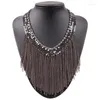 Necklace Earrings Set Arrival Fashion Brand Elegant Choker Jewelry For Women Chain Tassel Pendant Chunky Luxury Statement