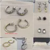 Stud Pearl -oorbellen Hoops Groothandel Luxe Crystal Rhinestone Geometrische mode -sieraden Dange Oorringontwerper voor vrouwen 2023 Trendy OTSF6