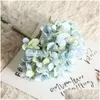 Fleurs Hortensia artificielle Couronnes de soie décorative pour le mariage pour la fête de la fête de la fête