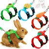 Small Animal Supplies Adjustable Bunny Rabbit Harness And Leash Set Pet Cute Vest Ferret Guinea Pig With Decorations For Kitten Puppy Otj3A